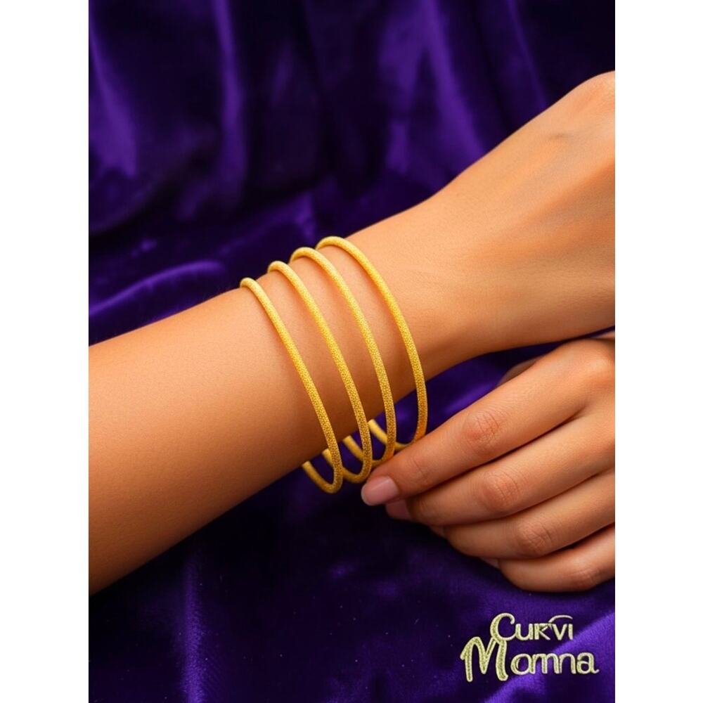 Vintage New Premiere Design- Gold Wrap-Around Bangle Bracelets Set of 5 - Picture 3 of 3